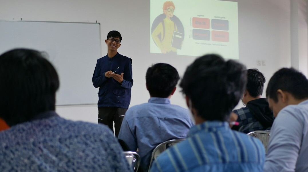adult students in lecture hall